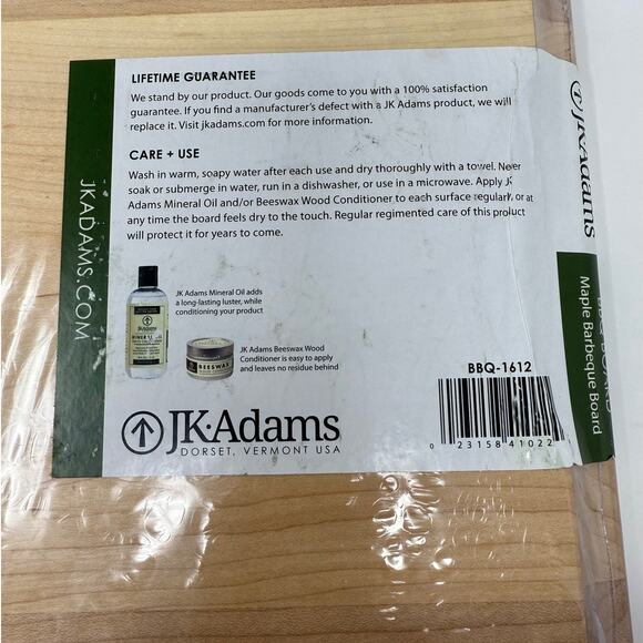 J K Adam’s Cutting Board - Charcuterie - BBQ Cutting & Carving -Maple-Brand New - Picture 5 of 5